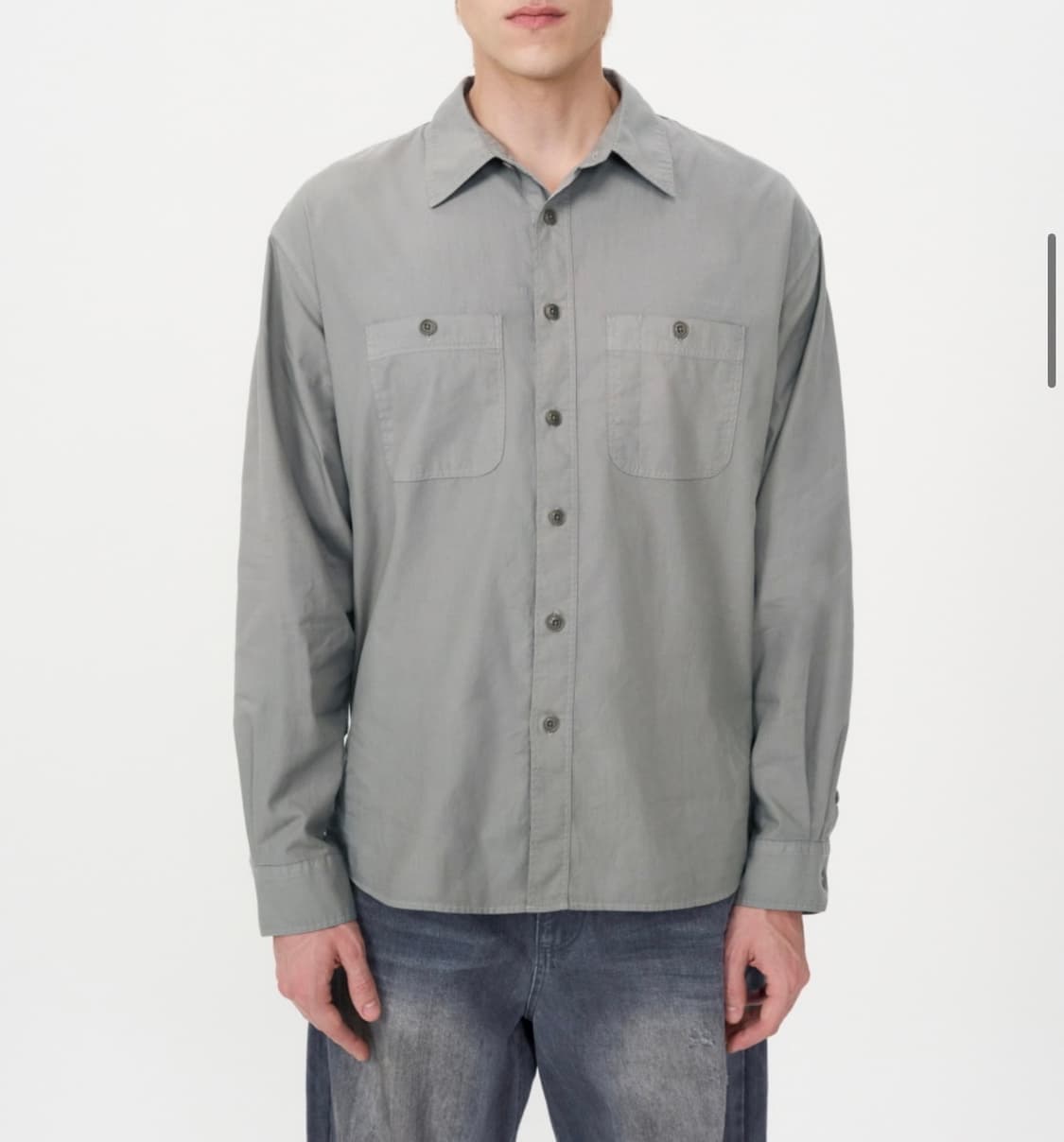 인사일런스 가먼트다잉 워크 셔츠 OLIVE L사이즈 상품이미지6