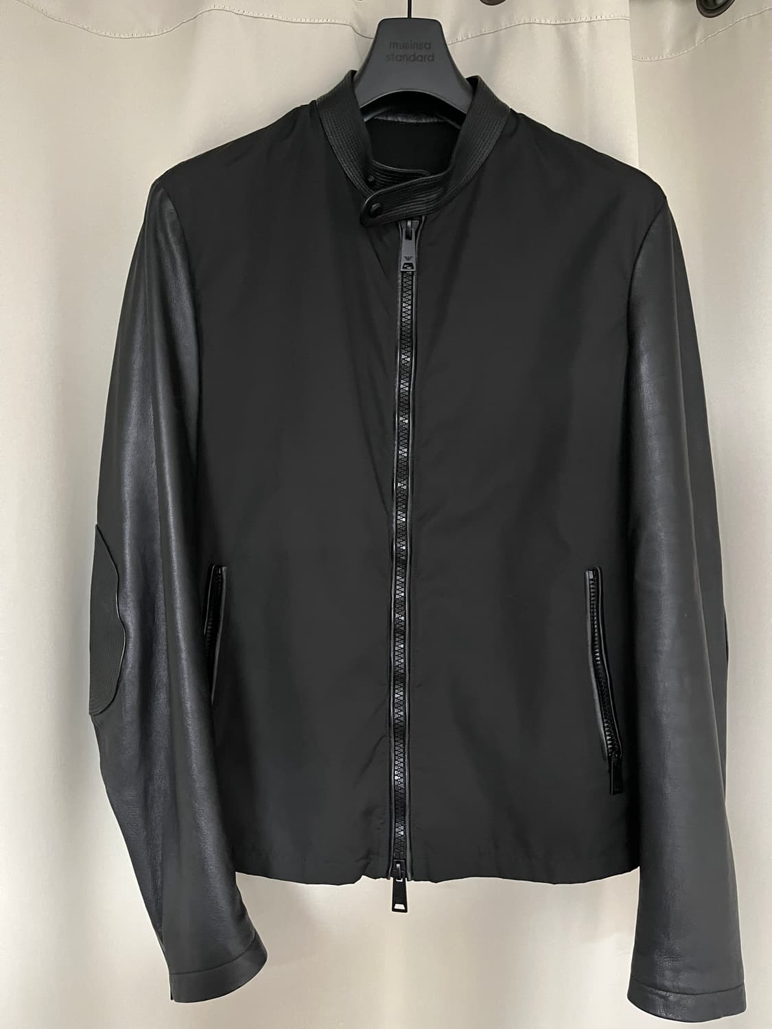 엠포리오 아르마니 2way zip leather  jacket 상품이미지3