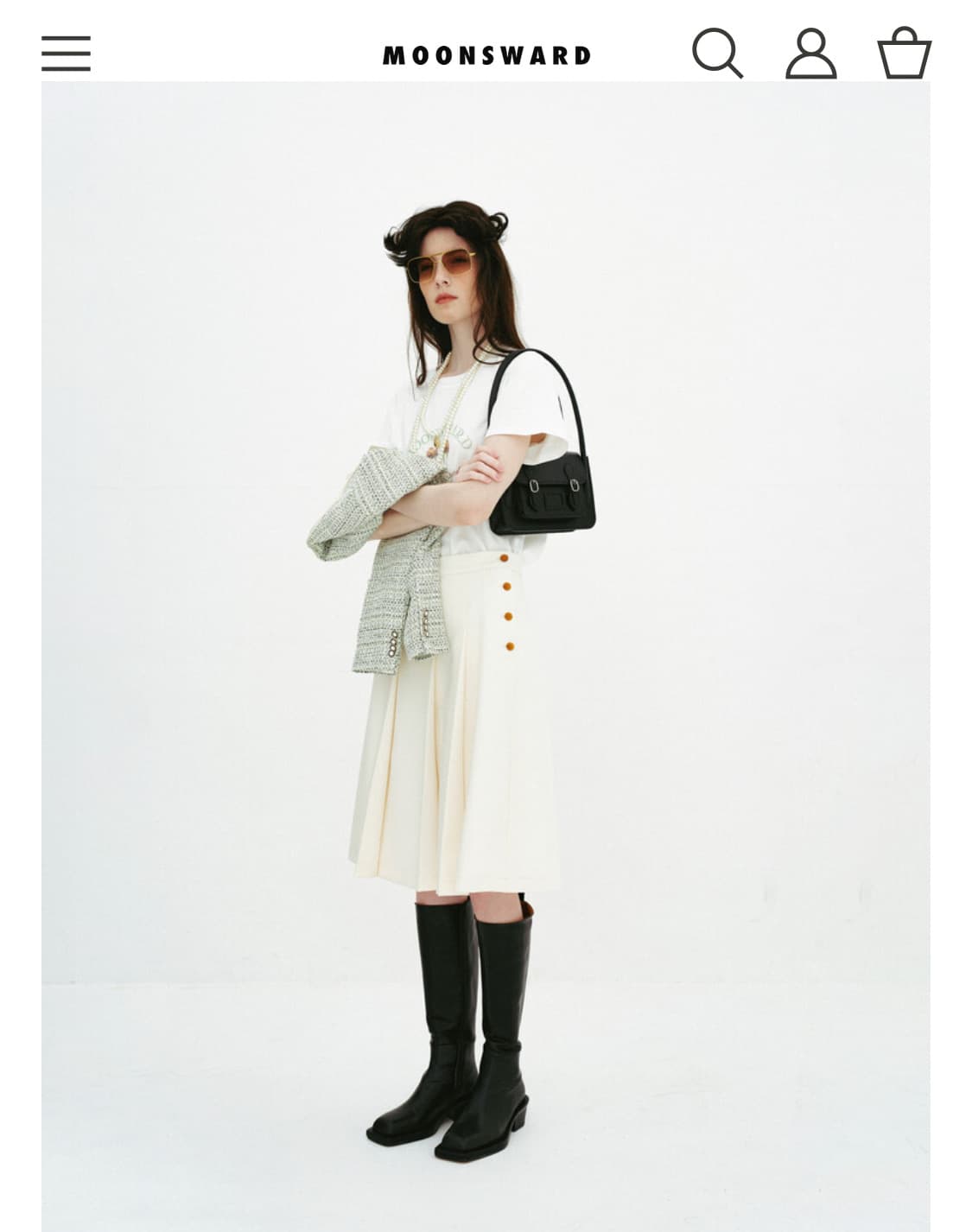 문스워드 블랙 샤첼백 가방 상품이미지2