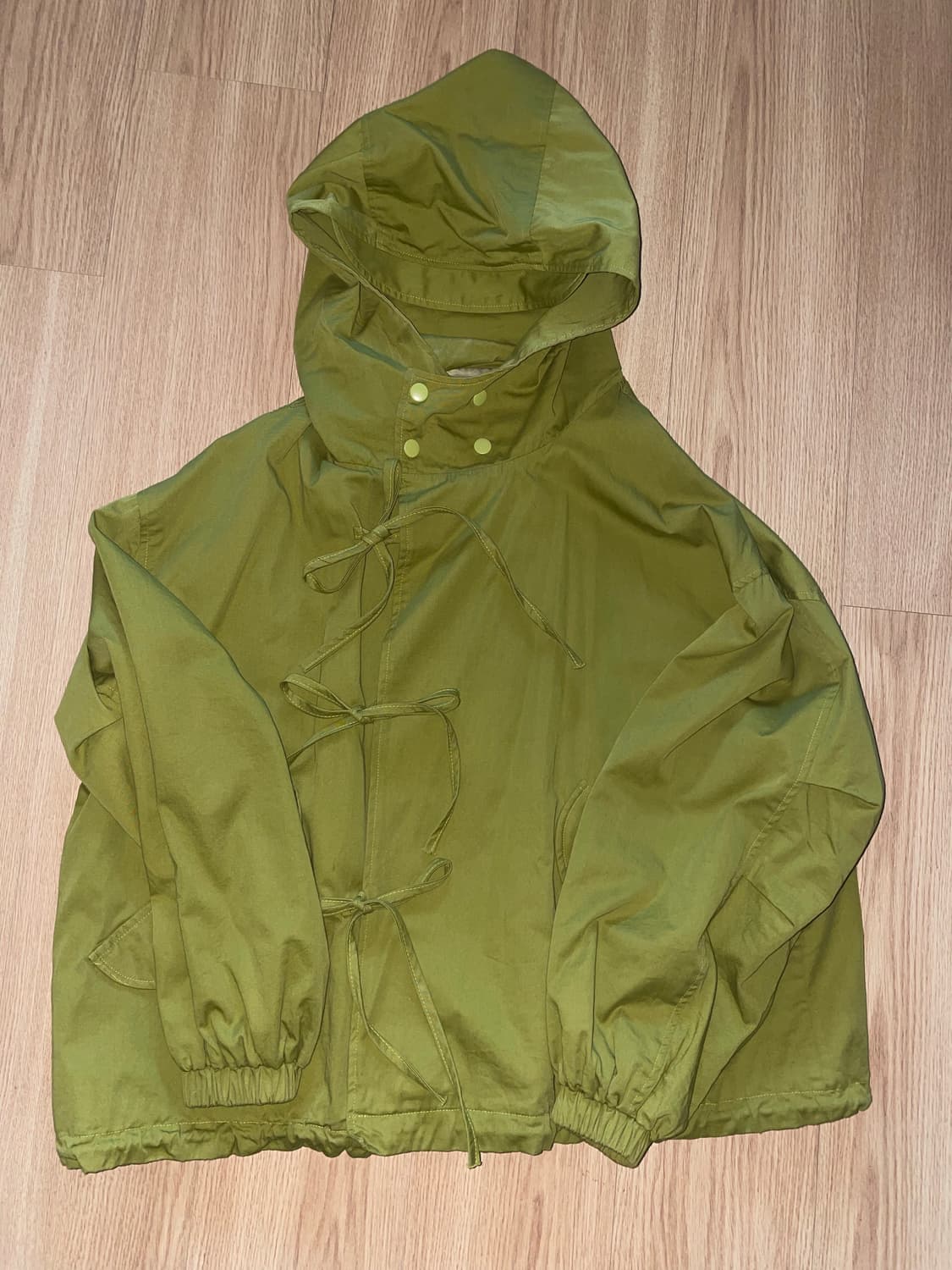 페스토 리본 후드 pesto hooded ribbon jacket oli 상품이미지4