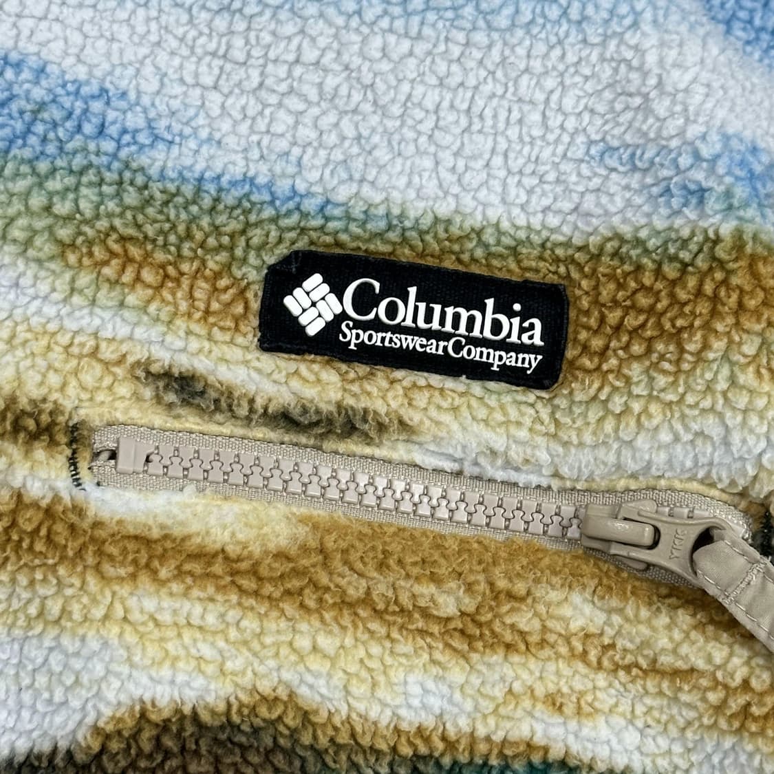 콜롬비아 빈티지 크롭 반집업 후리스 여성S 상품이미지4