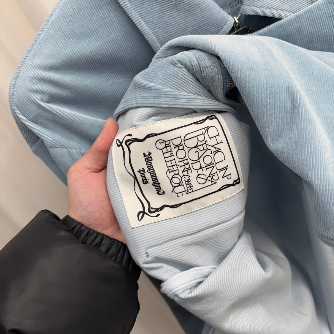 [46] 우영미 코듀로이 자켓 스카이 블루 상품이미지5