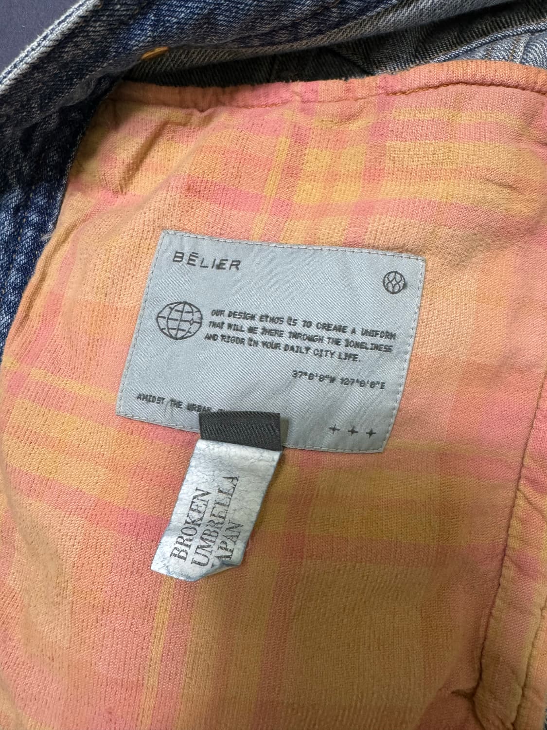 벨리에x브로큰 엄브렐라 재팬 데님 자켓 상품이미지4