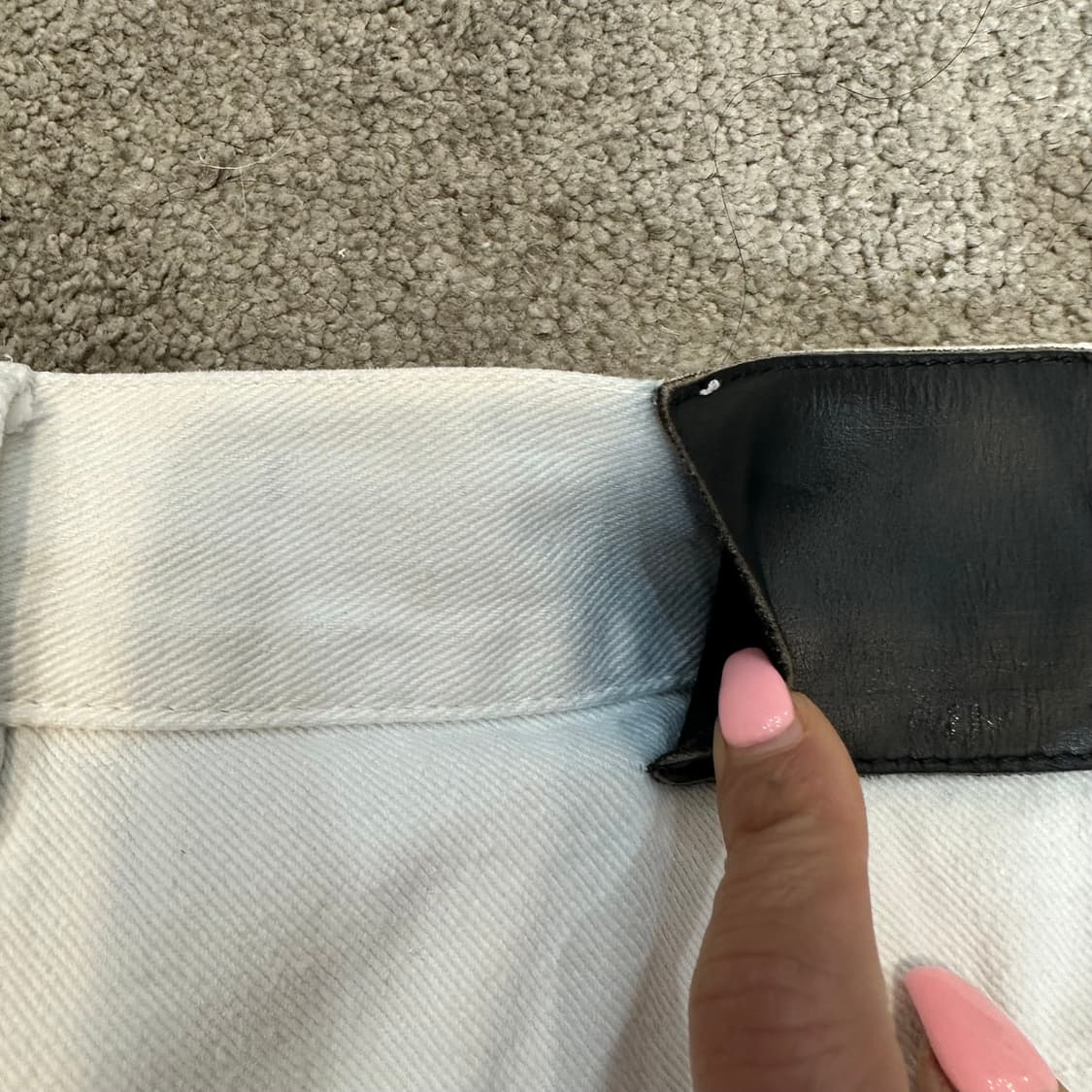 폴로 폴로진 화이트 코튼 와이드 하프팬츠(32) 상품이미지8