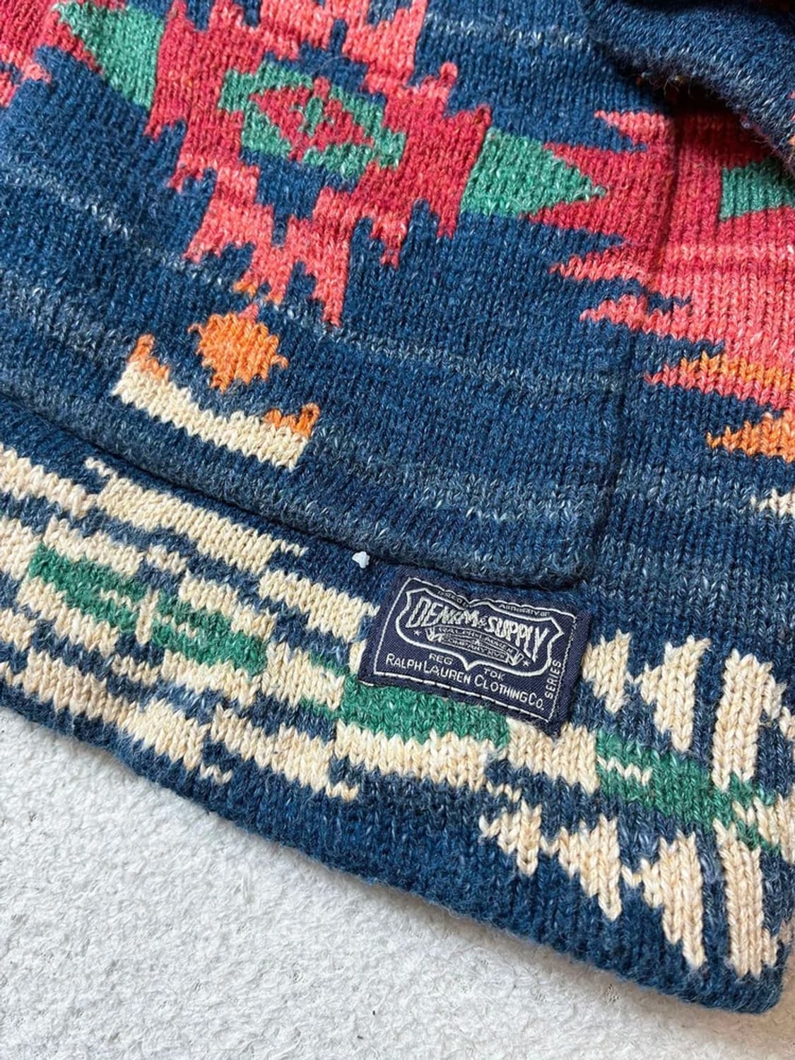 데님앤서플라이 00's 에스닉 패턴 코위찬 버튼 니트 PN7169 상품이미지6