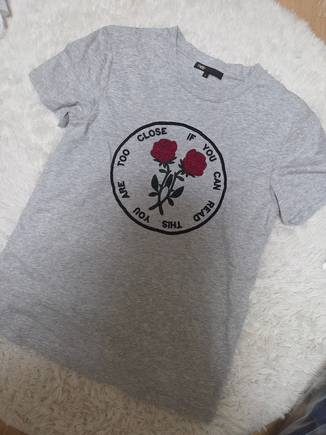 마쥬 2사이즈 장미 자수반팔 상품이미지1