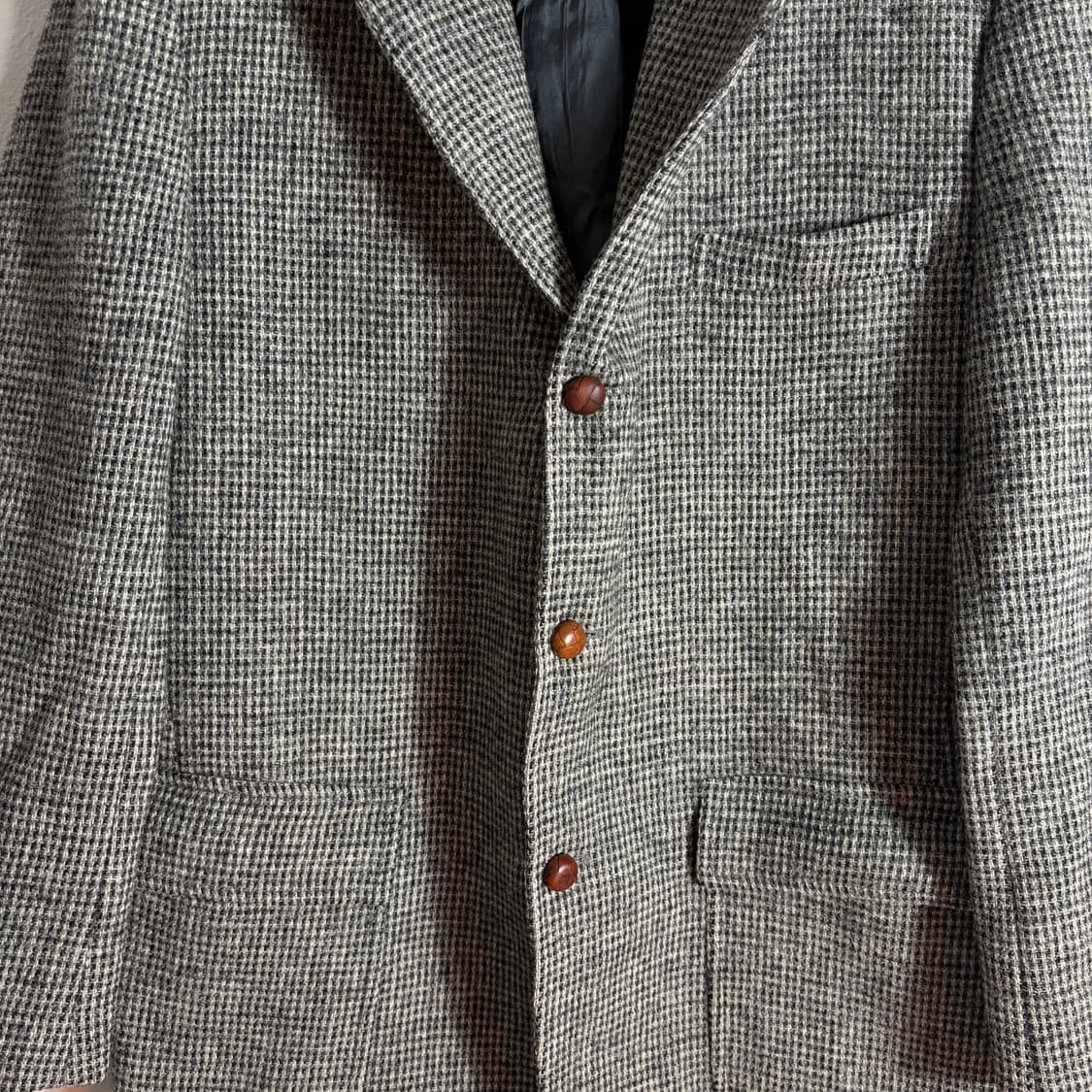 90s 에디바우어 콜라보 해리스트트위드 헤링본 울자켓(Free) 상품이미지3