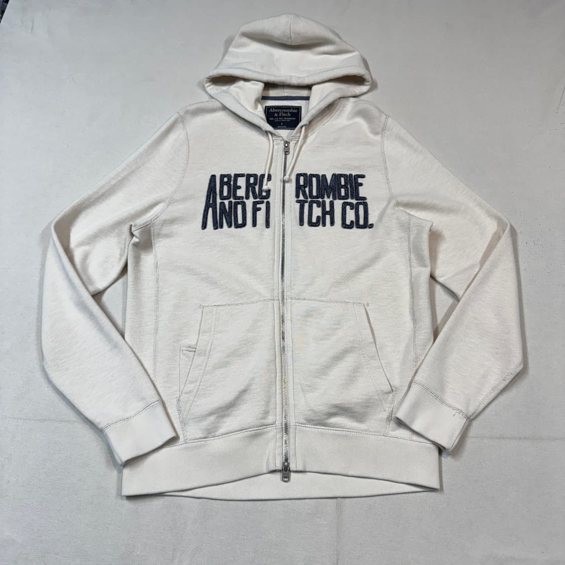 L) 아베크롬비 스펠로고 2way 후드집업 상품이미지1