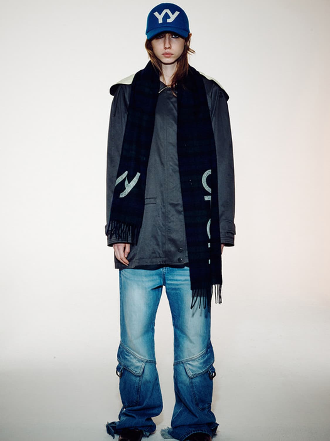 오픈와이와이 타탄 울 머플러 그린 상품이미지7