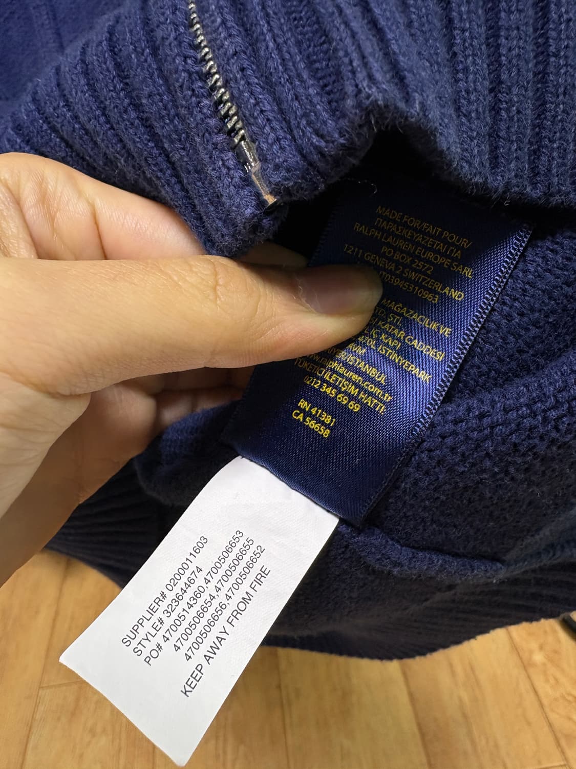 폴로 빅포니 니트 집업 S 상품이미지6