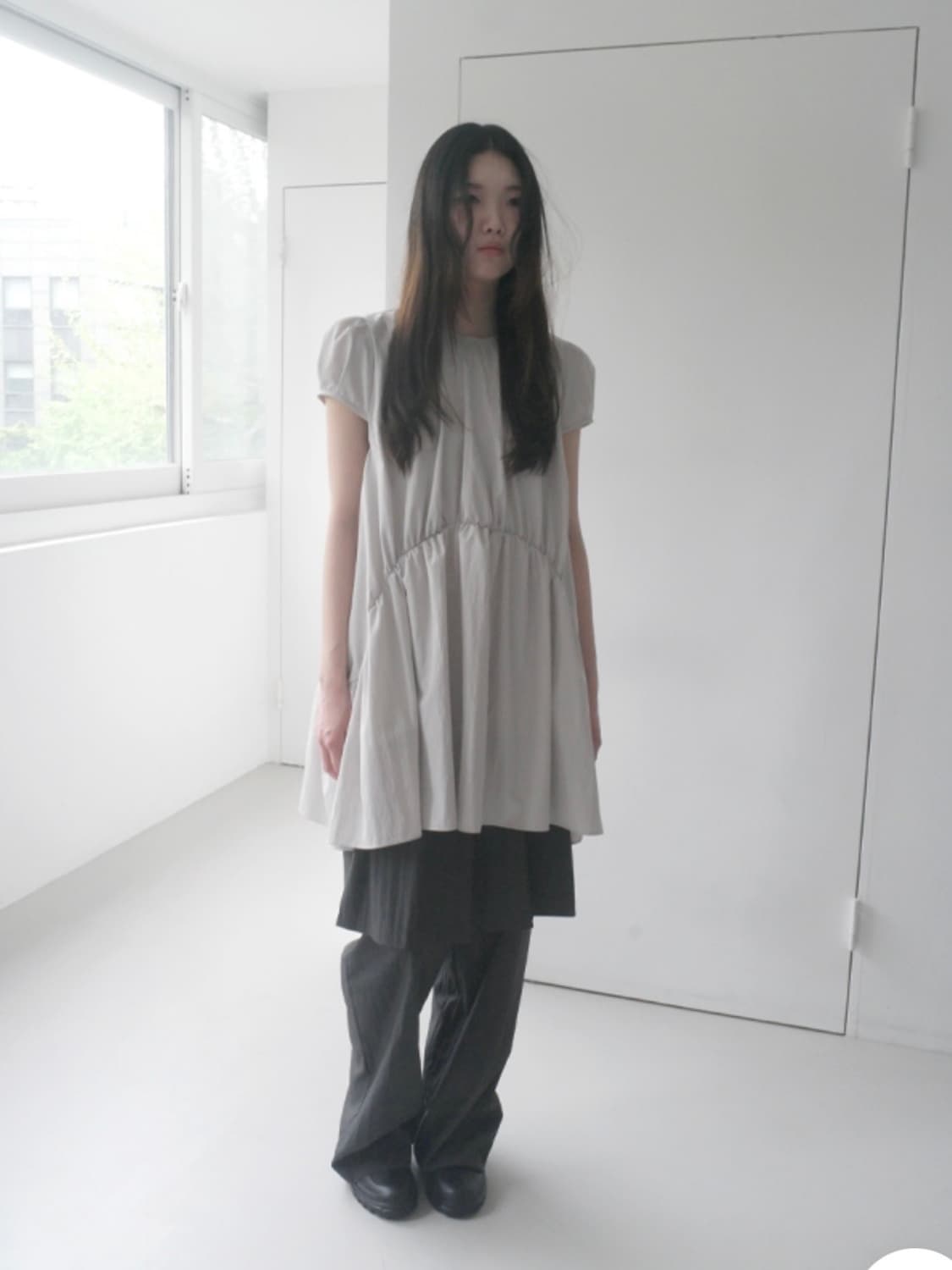 에프터먼데이 베이리시 셔링 원피스 드레스 그레이 상품이미지1