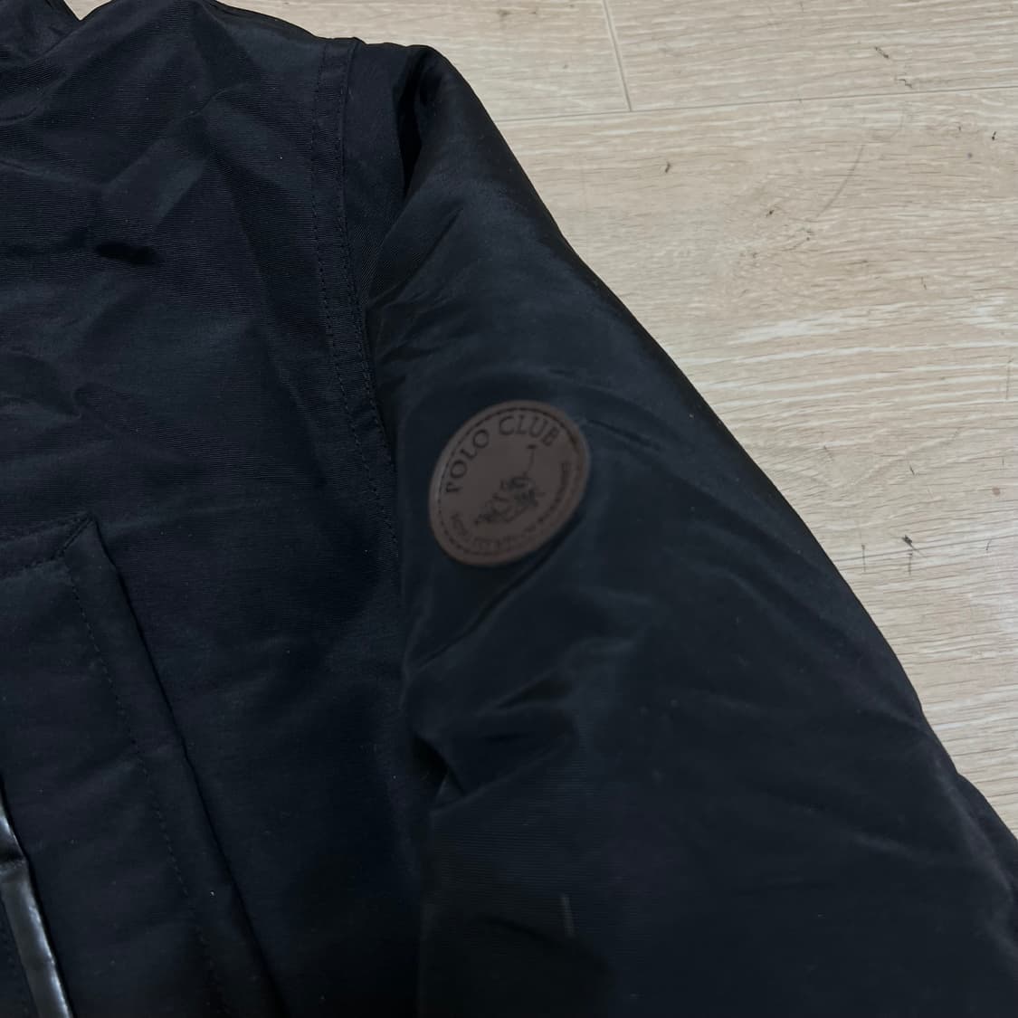 폴로 클럽 덕다운 와펜 미디엄 롱패딩 점퍼 [블랙] L/100 상품이미지4