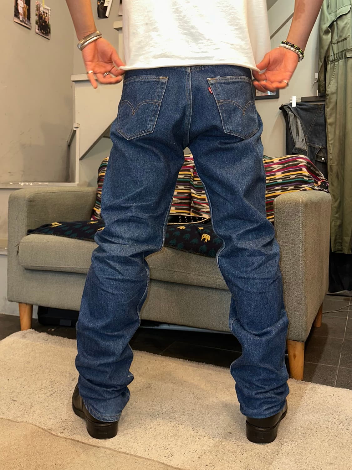 90’s Levi’s 501 544 denim mid-blue pants 상품이미지3