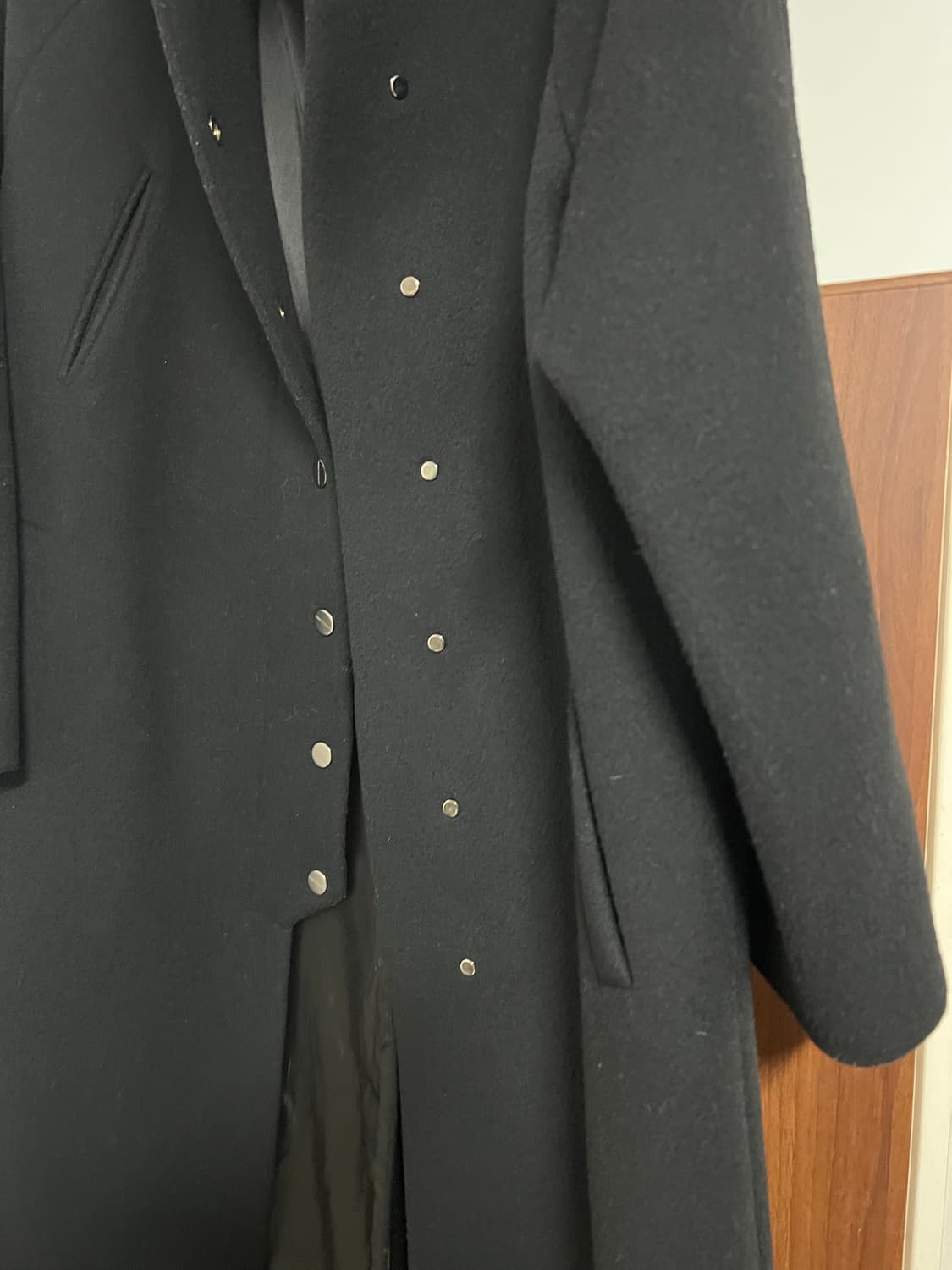 [쓰리투에이티]하이넥 울코트 블랙 S사이즈 상품이미지6