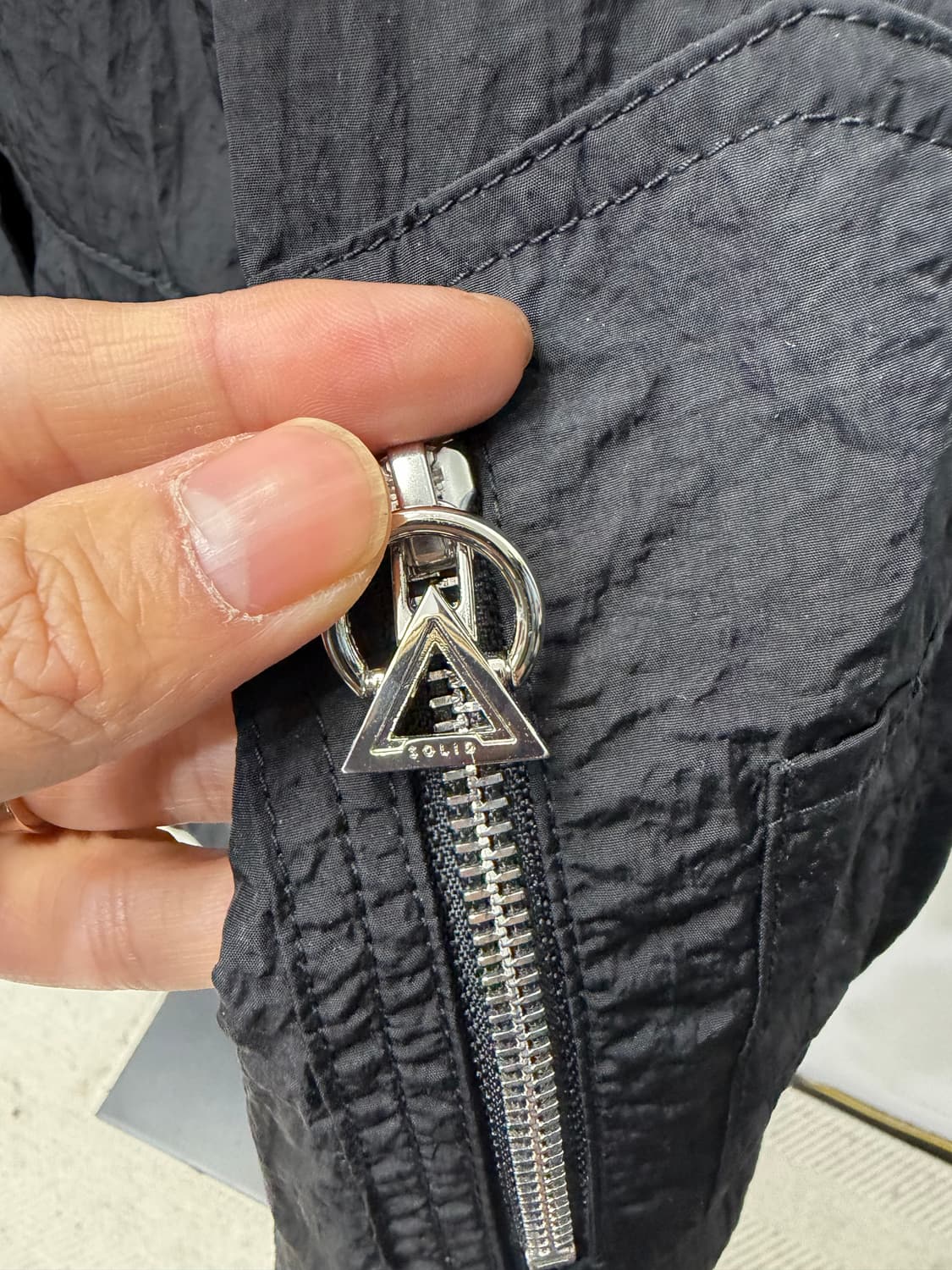 정품) 솔리드옴므 22ss 이중 나일론 마원 자켓 52(110) 상품이미지3