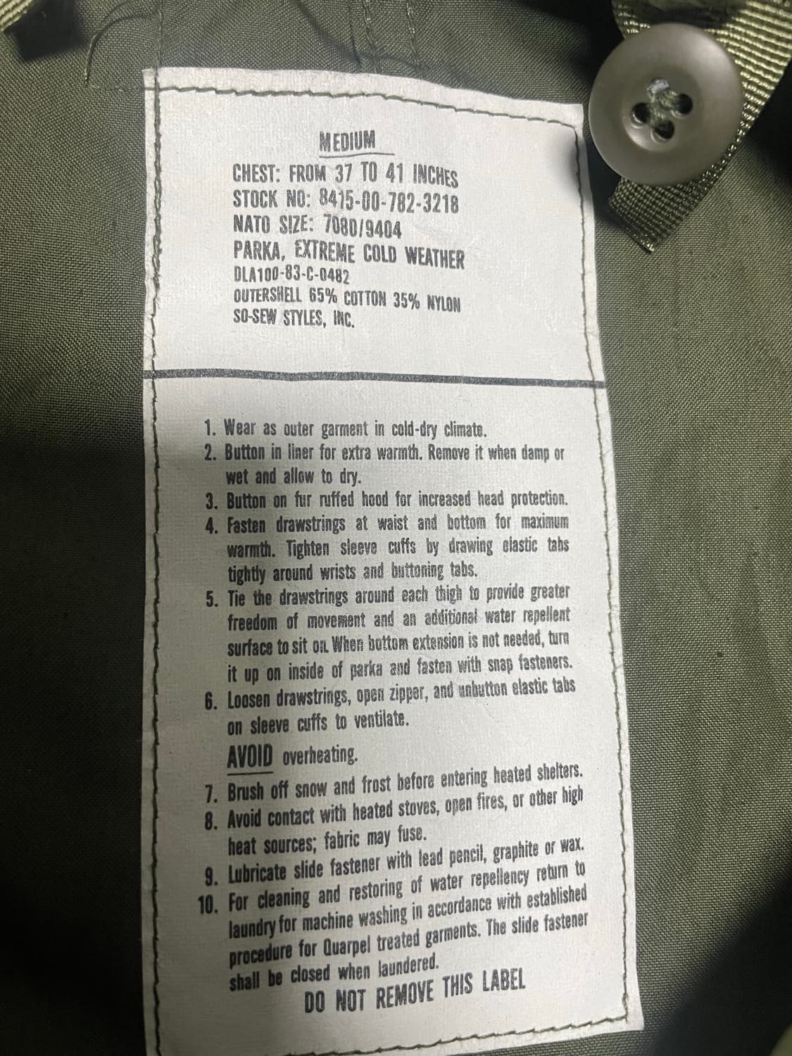 m65 og 오리지널 피쉬테일 민트급 미디움 세트 상품이미지6