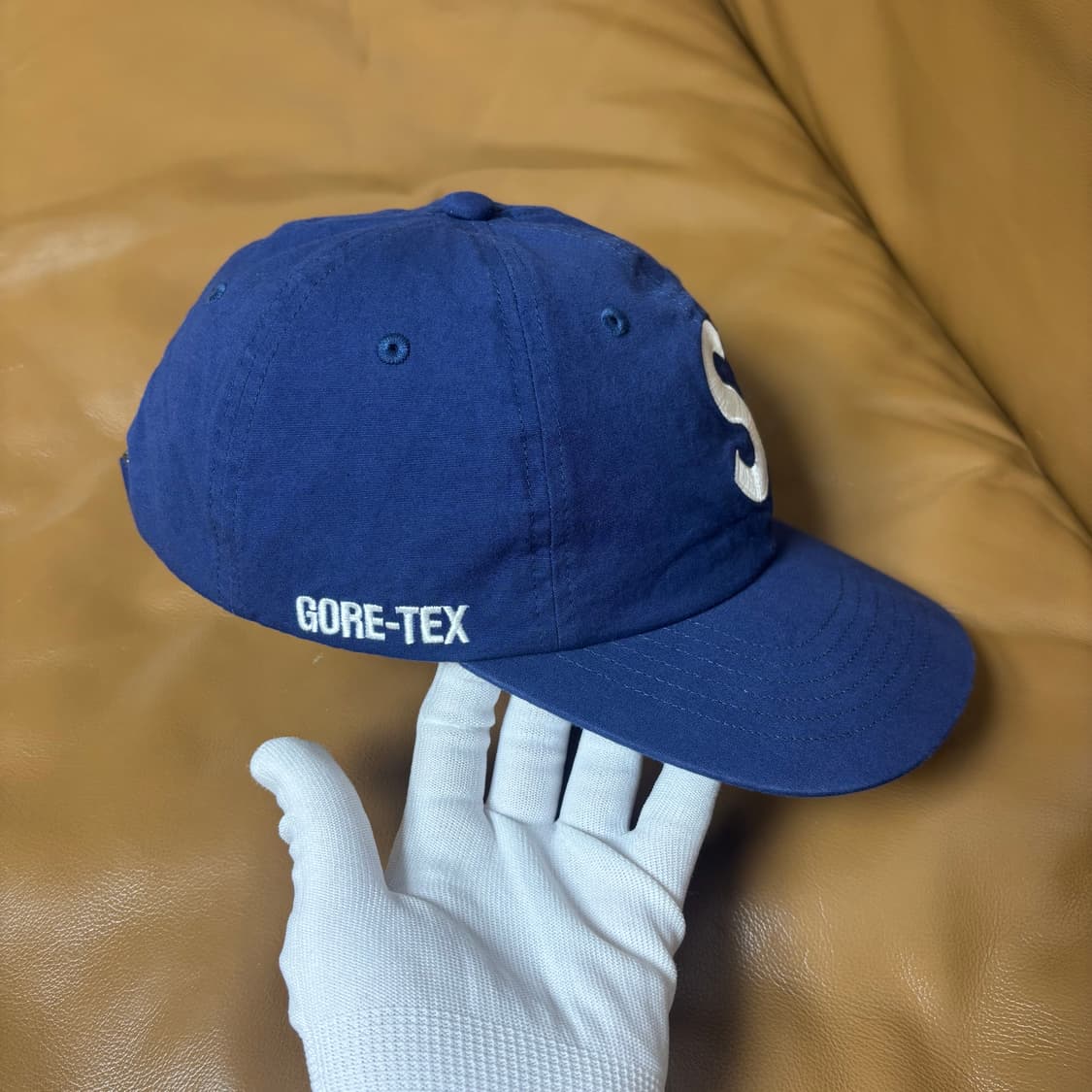 슈프림 S로고 6패널 볼캡 모자 20fw 고어텍스 인디고 네이비 상품이미지4