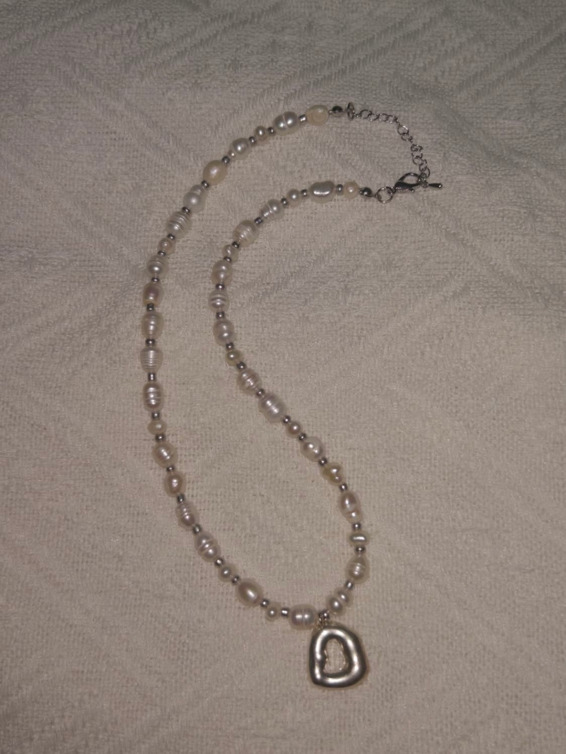 Silver peal bold necklace  상품이미지3