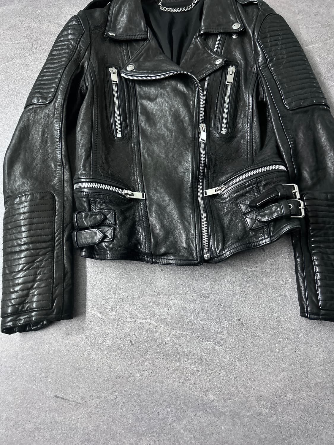 Italian Lambskin Multi Zip Rider Jacket 상품이미지5
