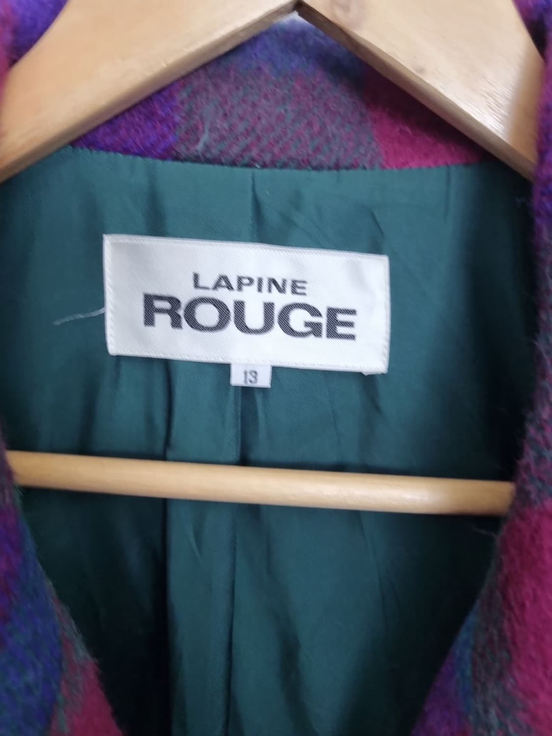 LAPINE ROUGE 빈티지 체크 더블 코트 [13] 상품이미지6