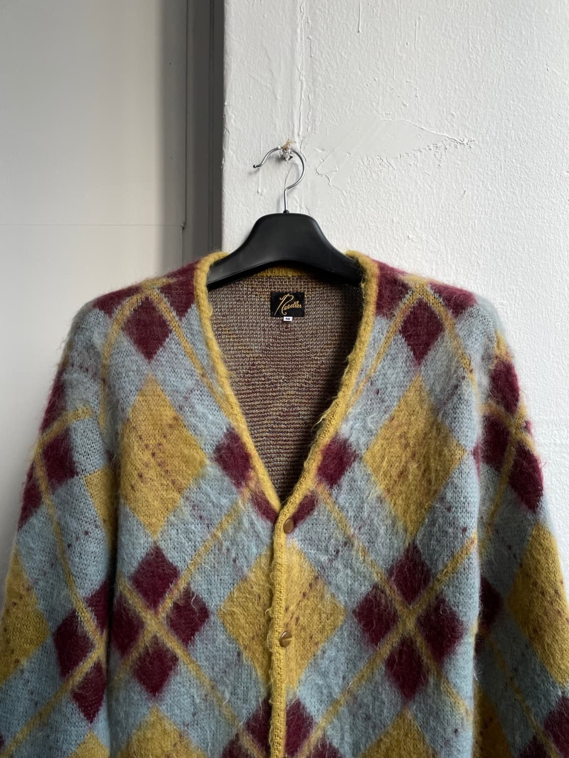 니들스 아가일 모헤어 가디건  상품이미지3