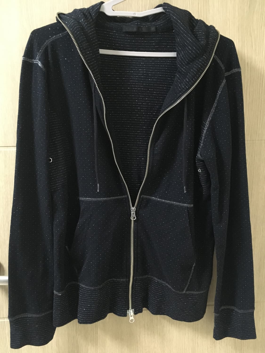 Black stunning dot hood zip up 상품이미지6