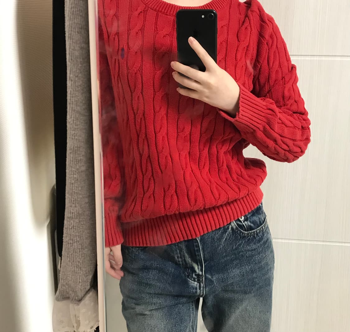 폴로 랄프로렌 니트 레드 90(S) 상품이미지1