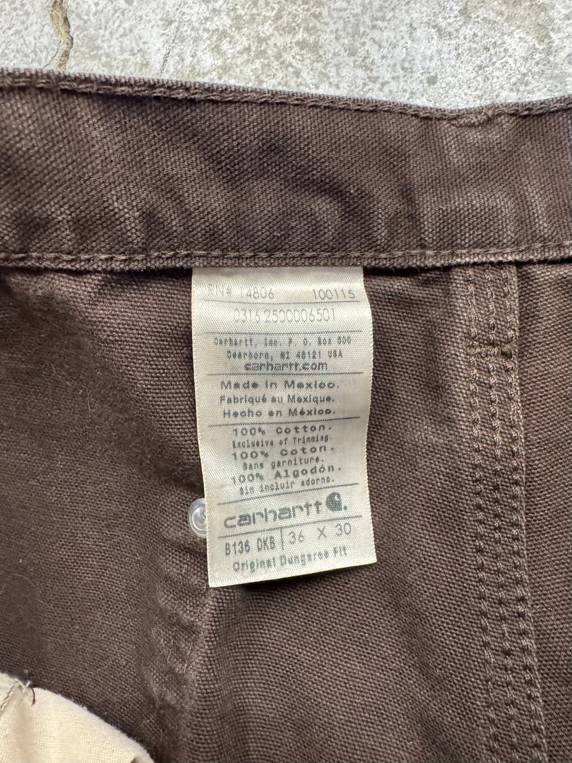 칼하트B136 DKB 더블니 덩가리핏 상품이미지3