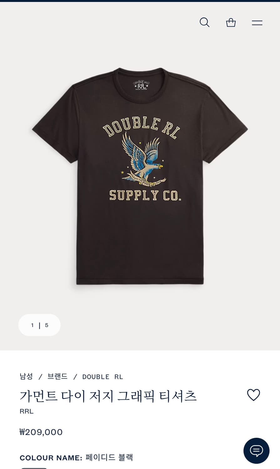 RRL 독수리 반팔티셔츠 새상품 M 상품이미지1