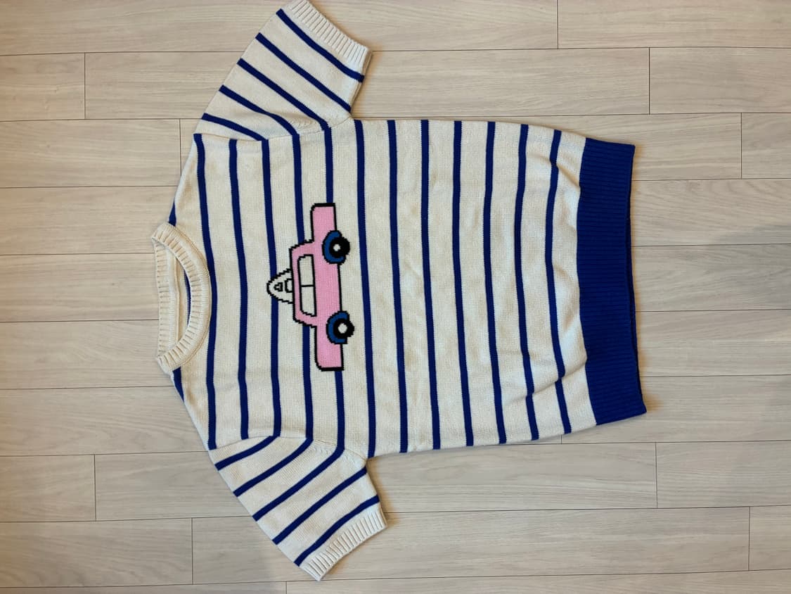 아더에러(ADERERROR) 자동차 자수 니트 반팔 (남녀공/A3사이즈) 상품이미지1