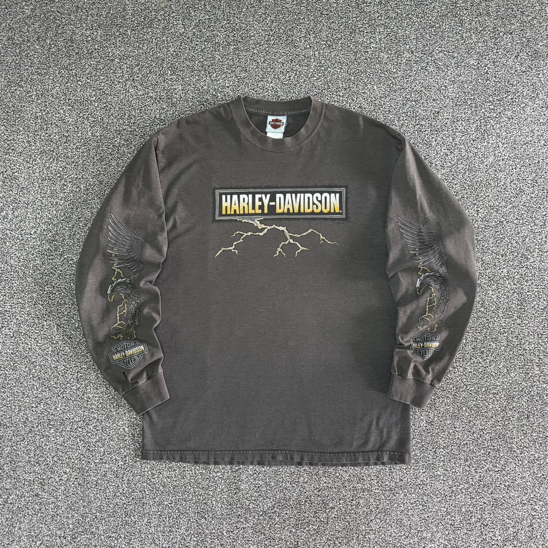 빈티지 할리데이비슨 라이트닝 롱슬리브 티셔츠 상품이미지1