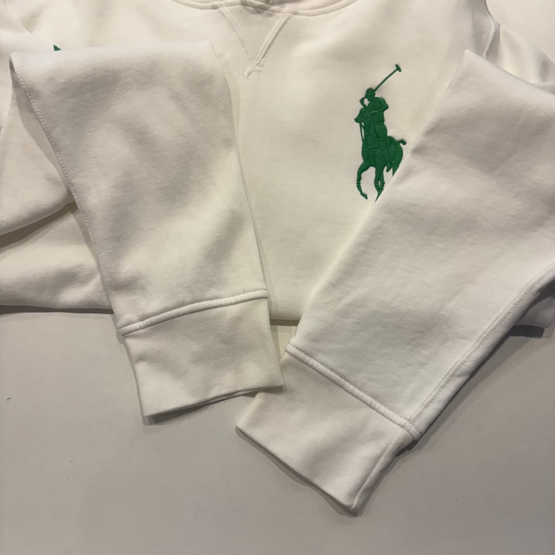 [L] 폴로 랄프로렌 빅포니 그린 스웻 후드티 화이트 D551 상품이미지6