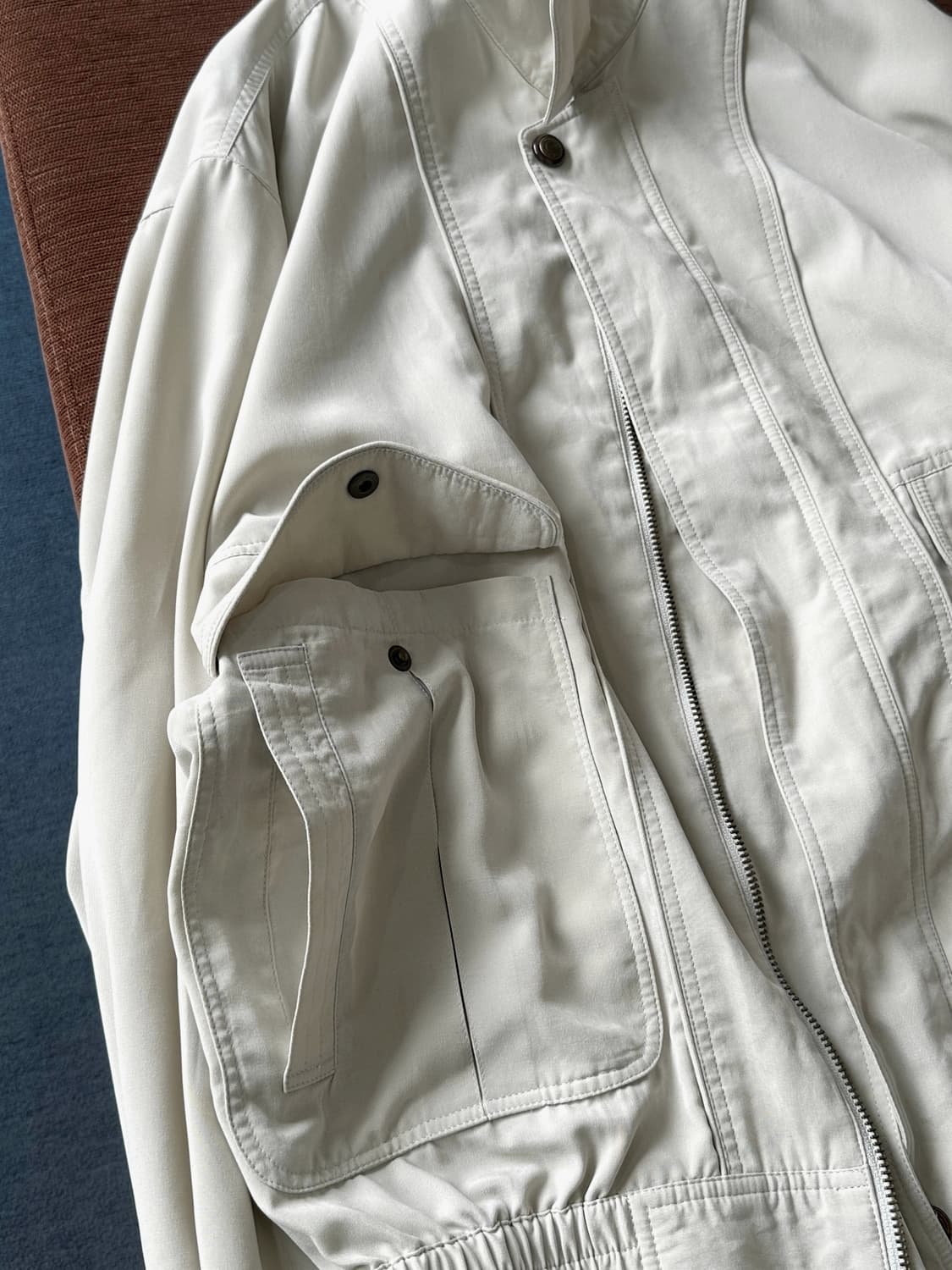 High count poly volume blouson 상품이미지5