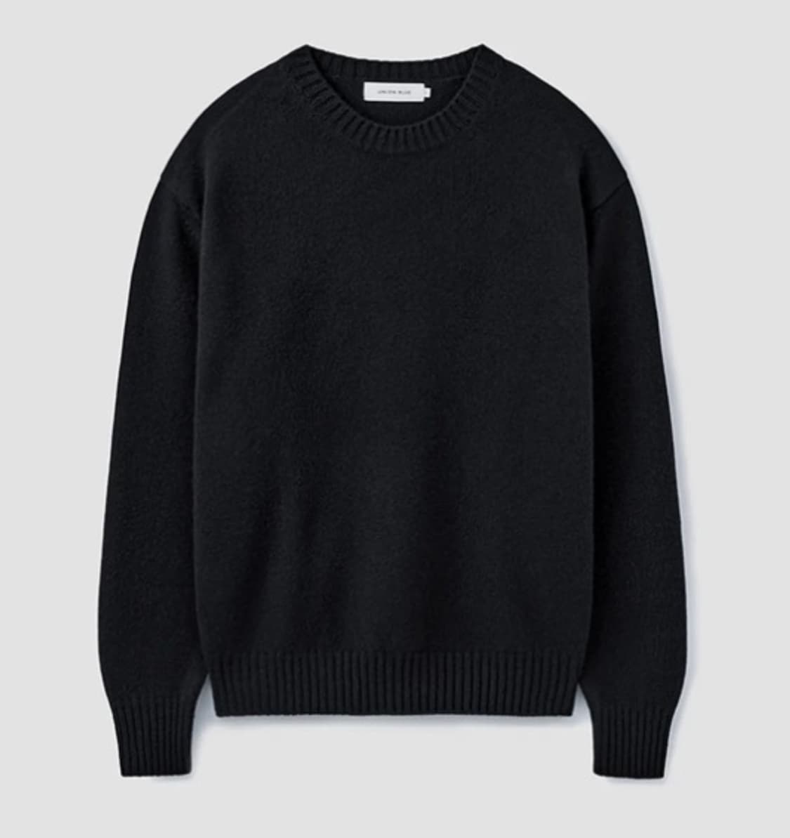 유니온블루 캐시미어 울 크루넥 니트 (블랙) 상품이미지1