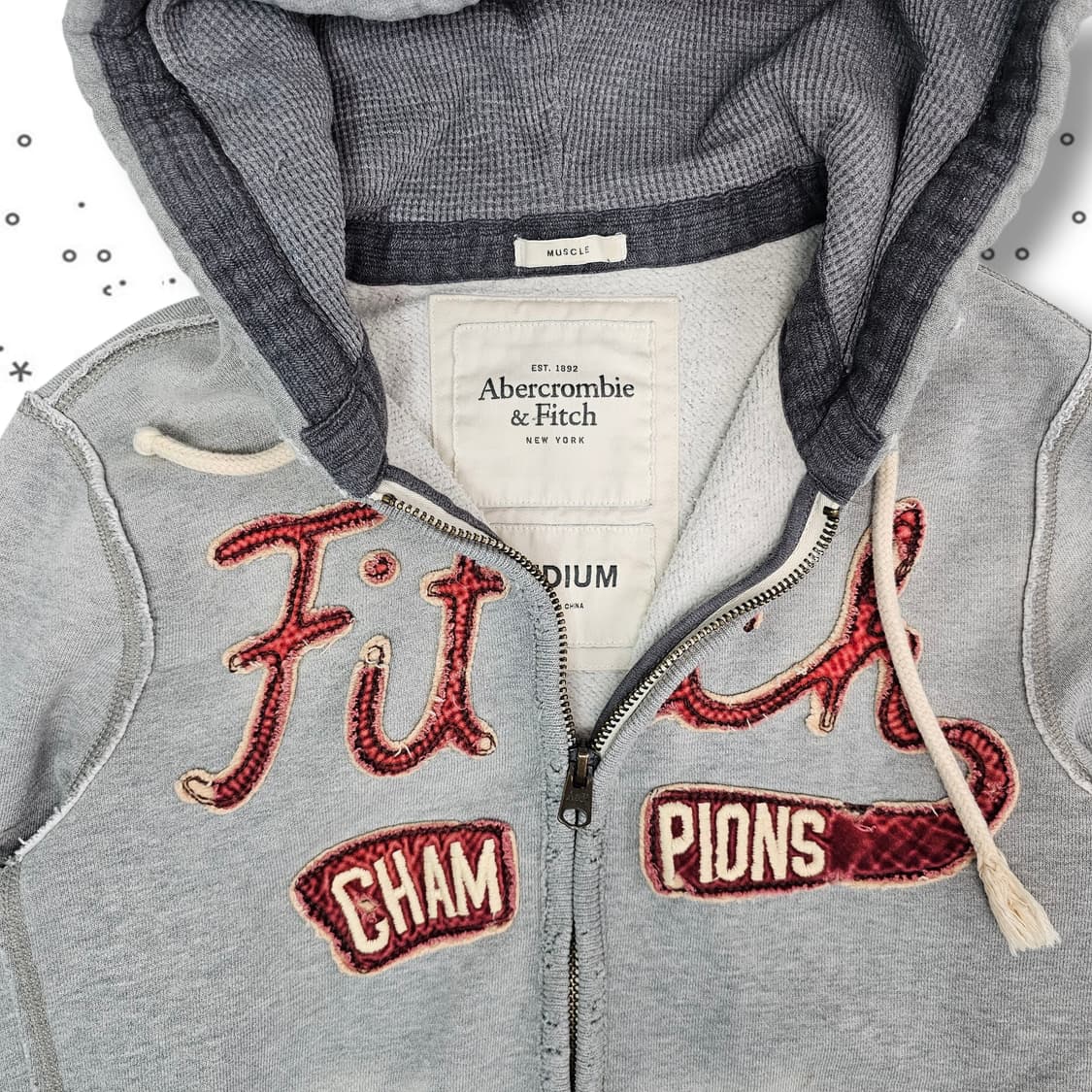 M Abecrombie 아베크롬비 그레이 후드집업 상품이미지2