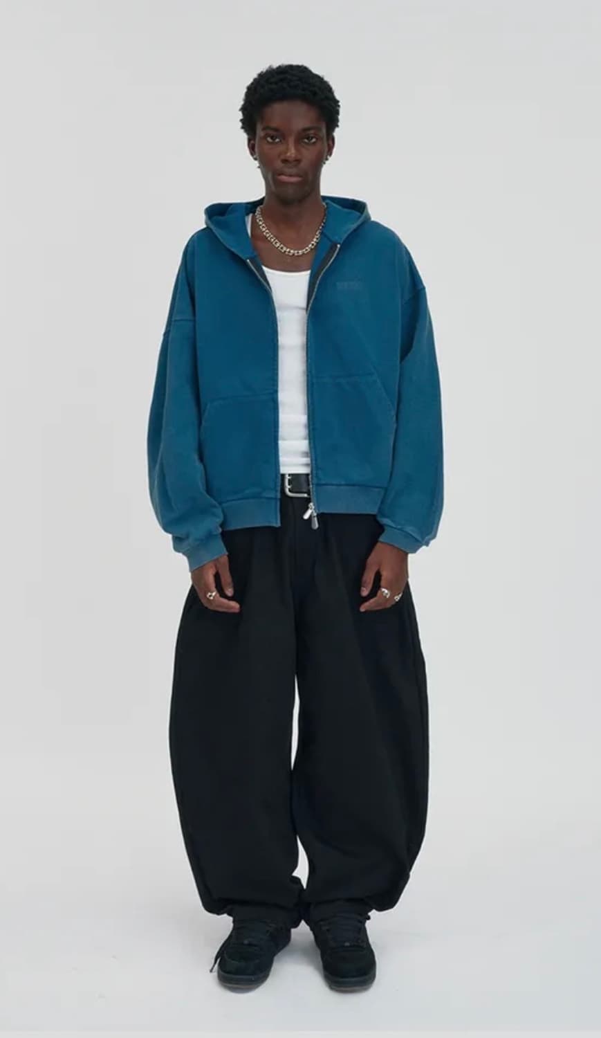 스웨이드 딥그린 후드집업 상품이미지1