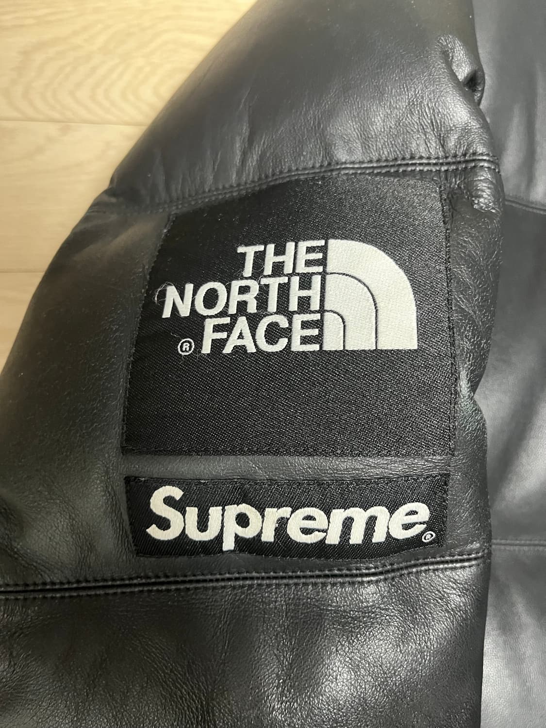 슈프림x노스페이스 슈노 레더 눕시 17fw 상품이미지3