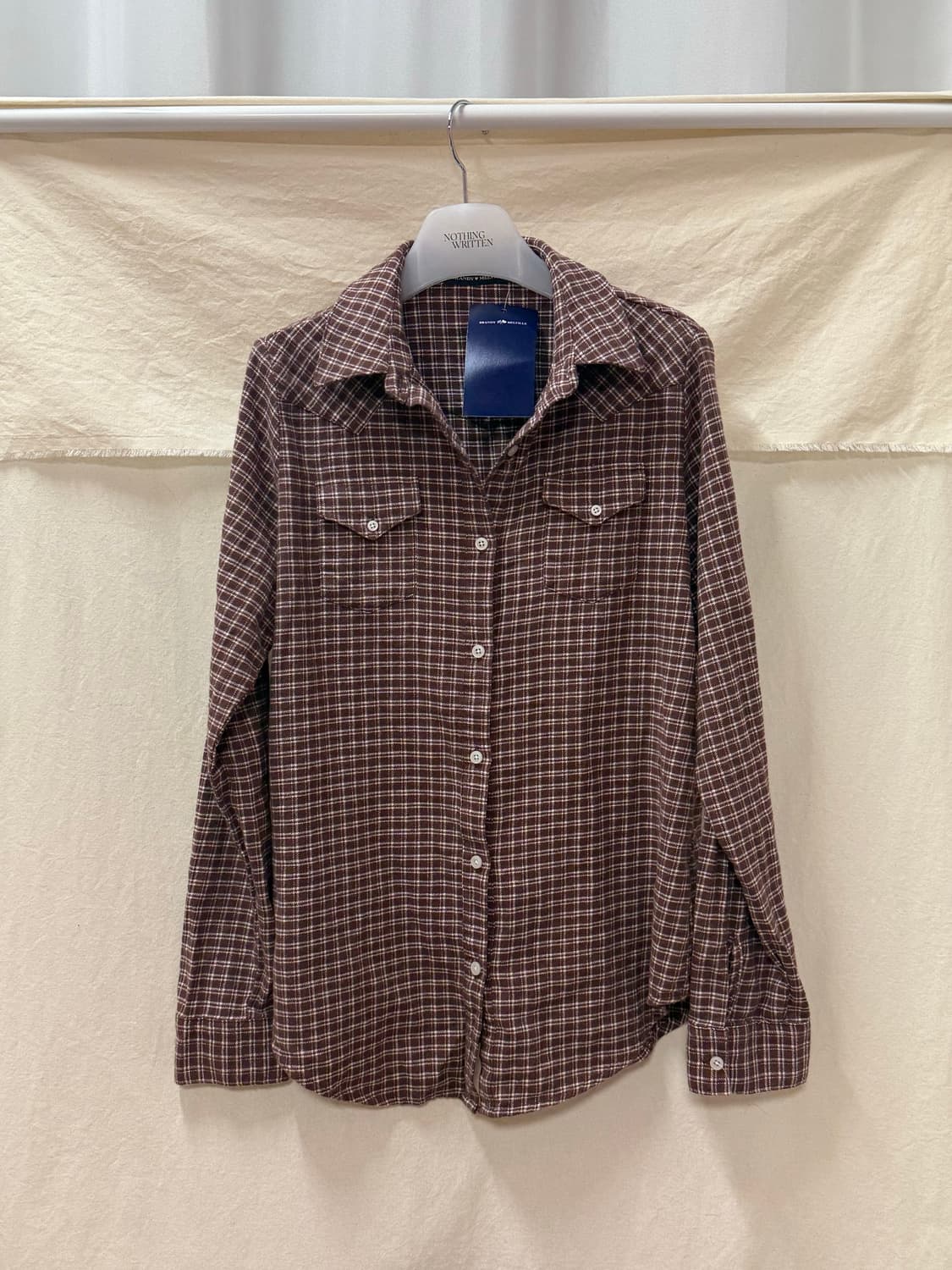 브랜디멜빌 누빔 체크셔츠 상품이미지1