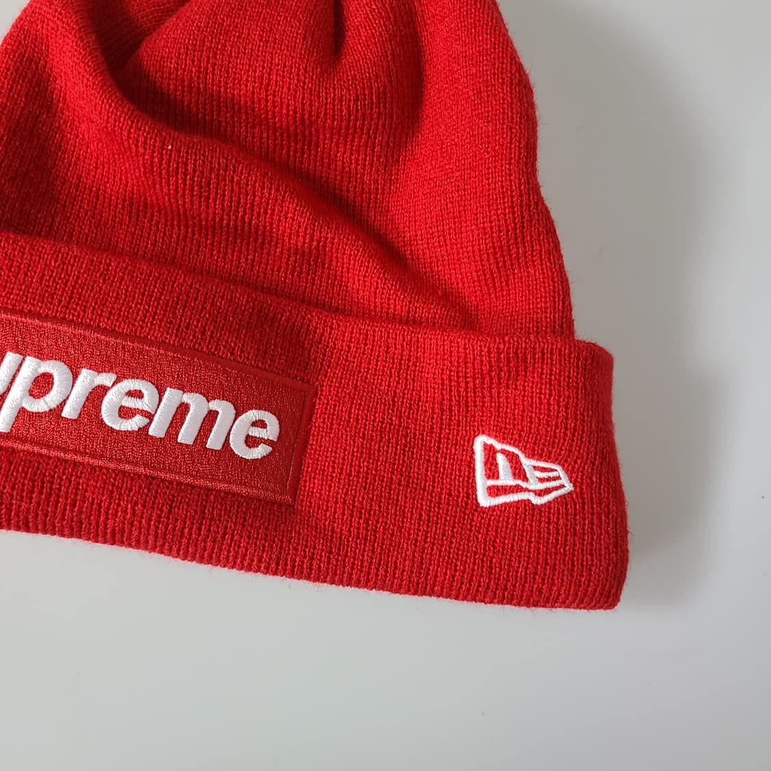 슈프림 X 뉴에라 박스로고 비니 레드 OS 상품이미지5