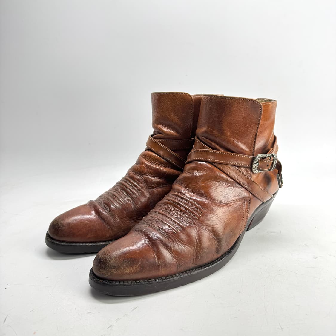 270) 빈티지 수제 바이커부츠 핸드메이드 웨스턴부츠 상품이미지2