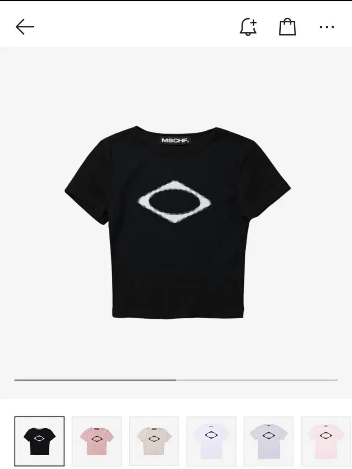 미스치프 롬버스 블러 미니 반팔 s 상품이미지1