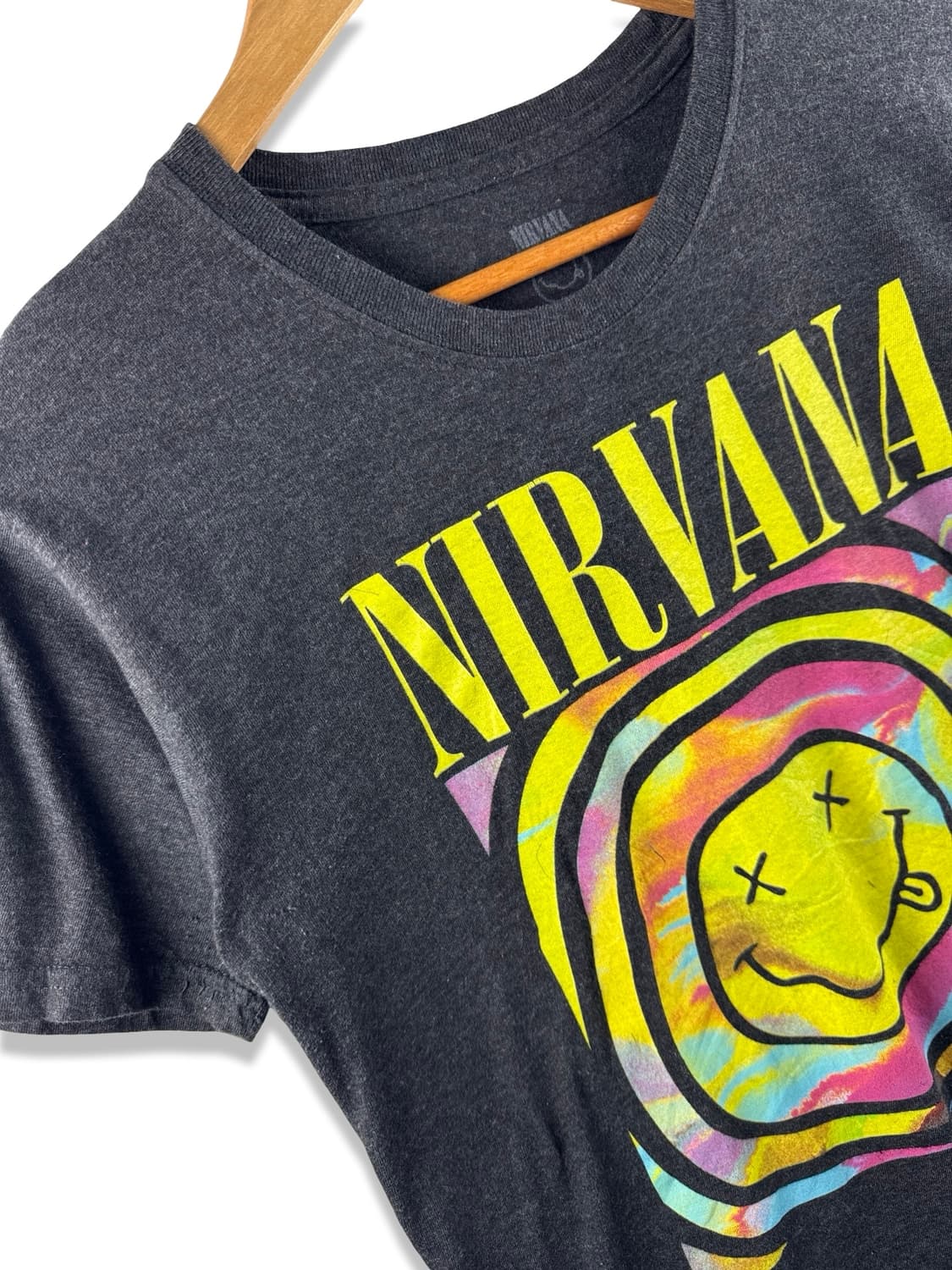 너바나 오피셜 레인보우 스마일 그래픽 밴드티셔츠2117 상품이미지4
