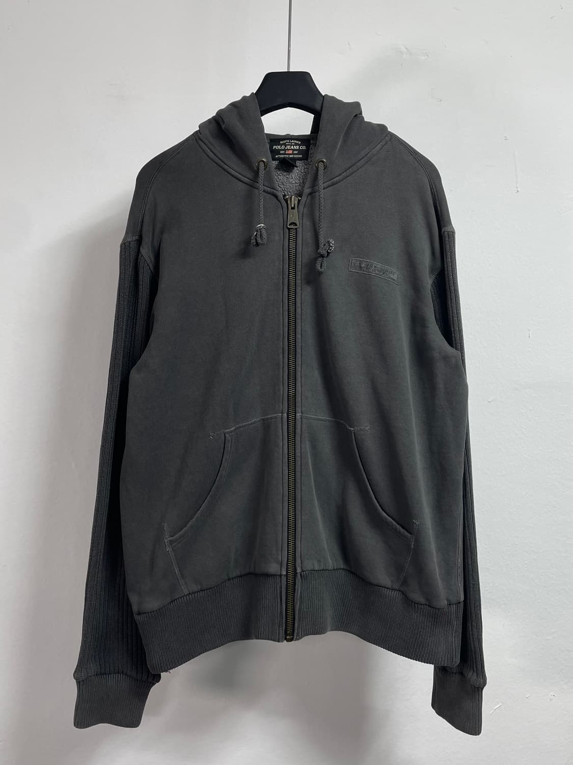 폴로 진스 다크그레이 워싱 후드집업 (on.398)   상품이미지1