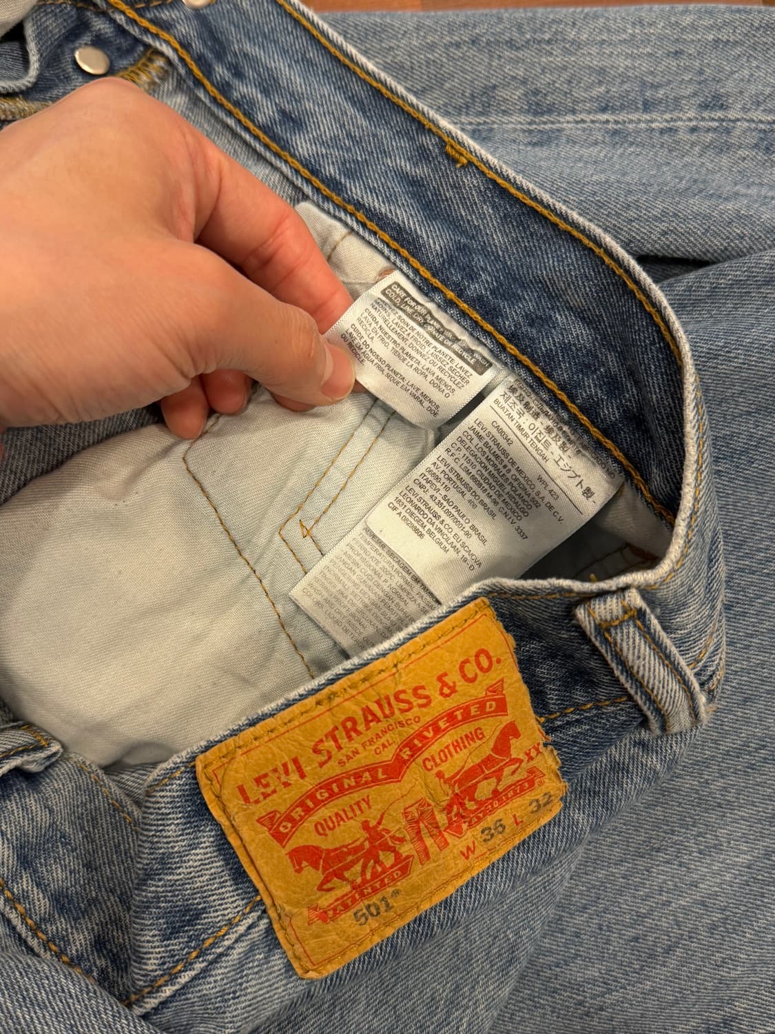 Levis 리바이스 501 데님 팬츠 (36inch) 상품이미지9