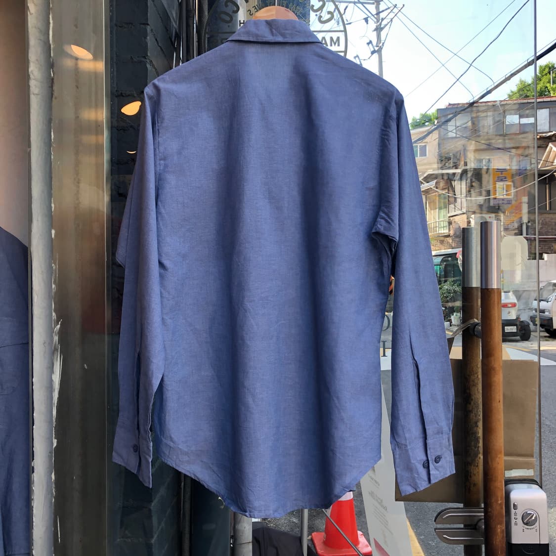 90s USN Chambray Shirt-M 상품이미지6