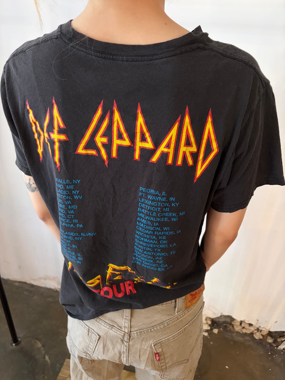 Def Leppard Pyromania Hysteria Tour 밴드 티 상품이미지4