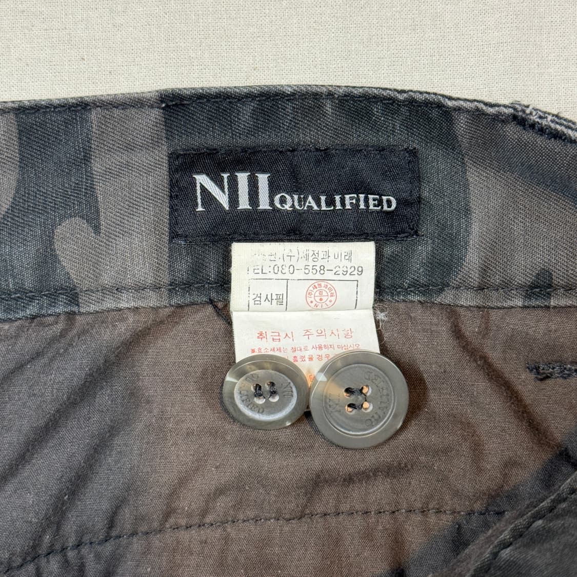 35inch) NII 카고 바지 블랙 카모 상품이미지8