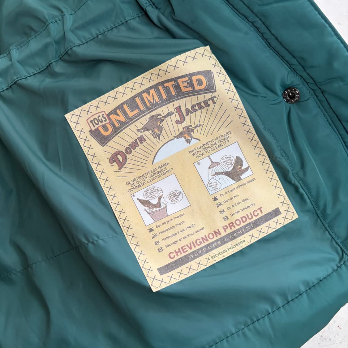 Chevignon 쉐비뇽 빈티지 덕다운 패딩 M 상품이미지7