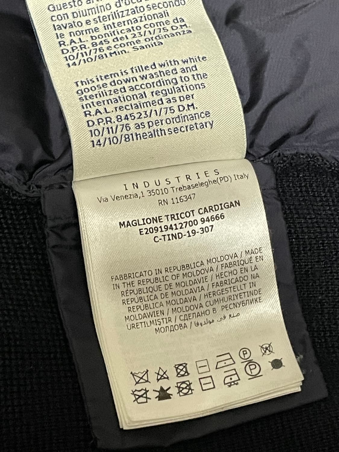 [ M ] 몽클레어 니트패딩 김현우 니트패딩 트리콧 네이비 상품이미지6