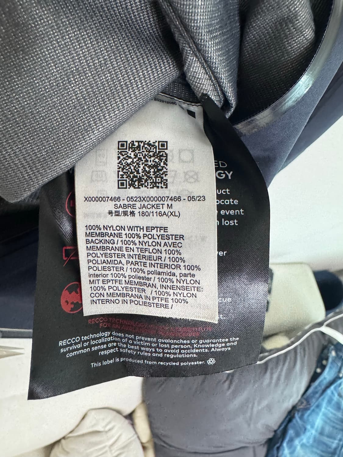 XL 아크테릭스 사브레 세이버 고어텍스 자켓 /블랙사파이어 상품이미지7